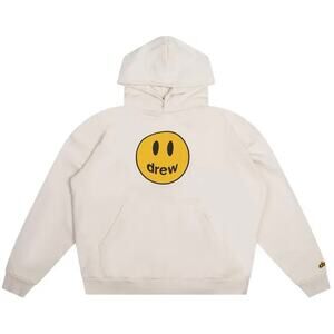 Drew House Mascot Hoodie Chalk Smiley Face Logo Pullover Heavyweight Sweatshirt